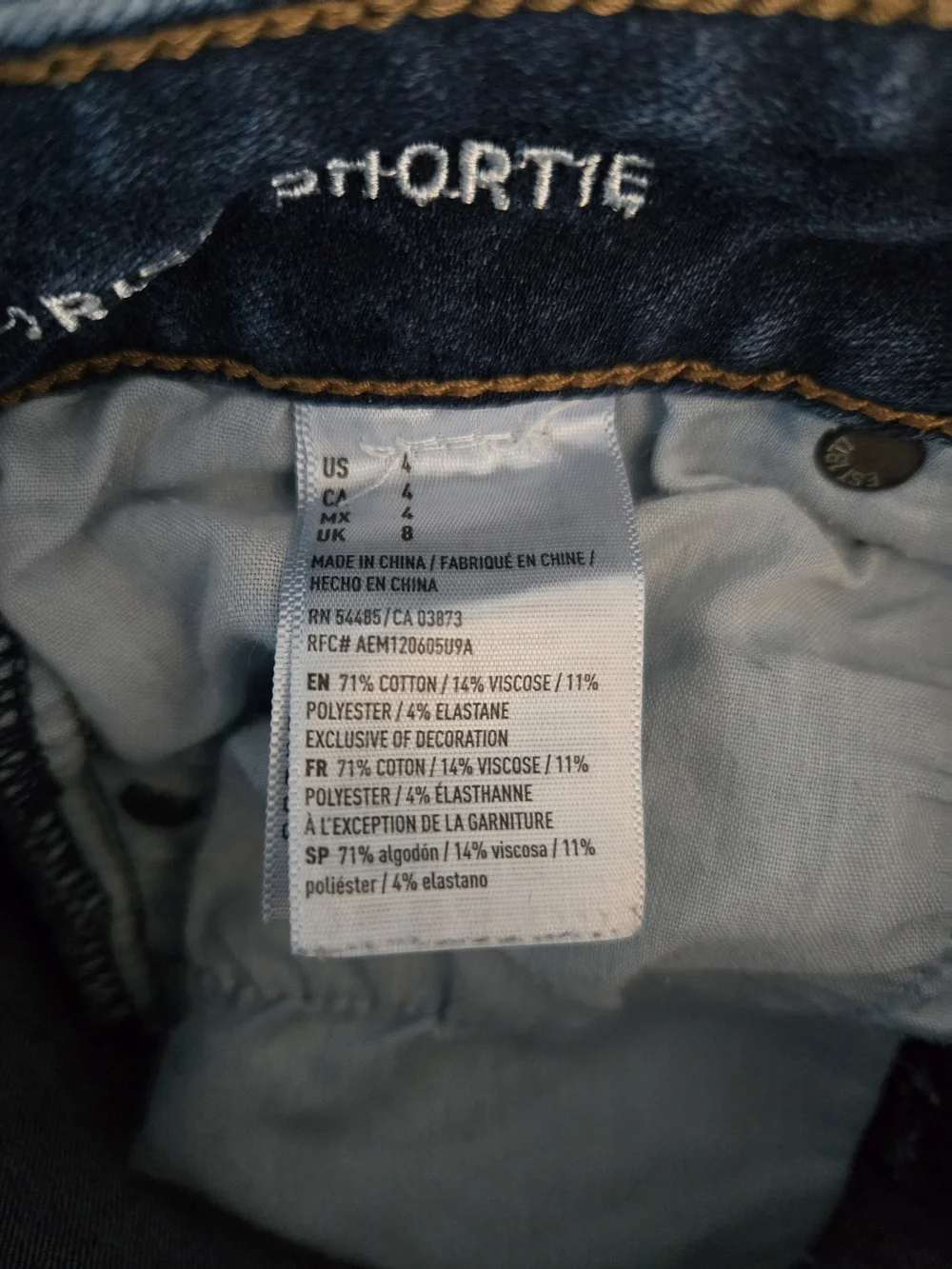 American Eagle Outfitters Dark Blue Distressed Denim Shorts – Size 4